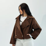 Aroma Leather Jacket Brown