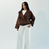 Aroma Leather Jacket Brown