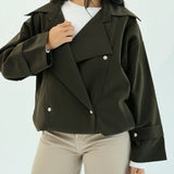 Aroma Leather Jacket Dark Olive