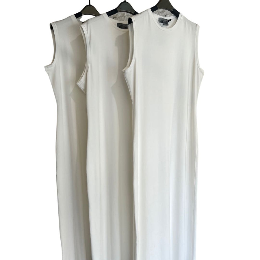 Basic Sleeveless Dress White