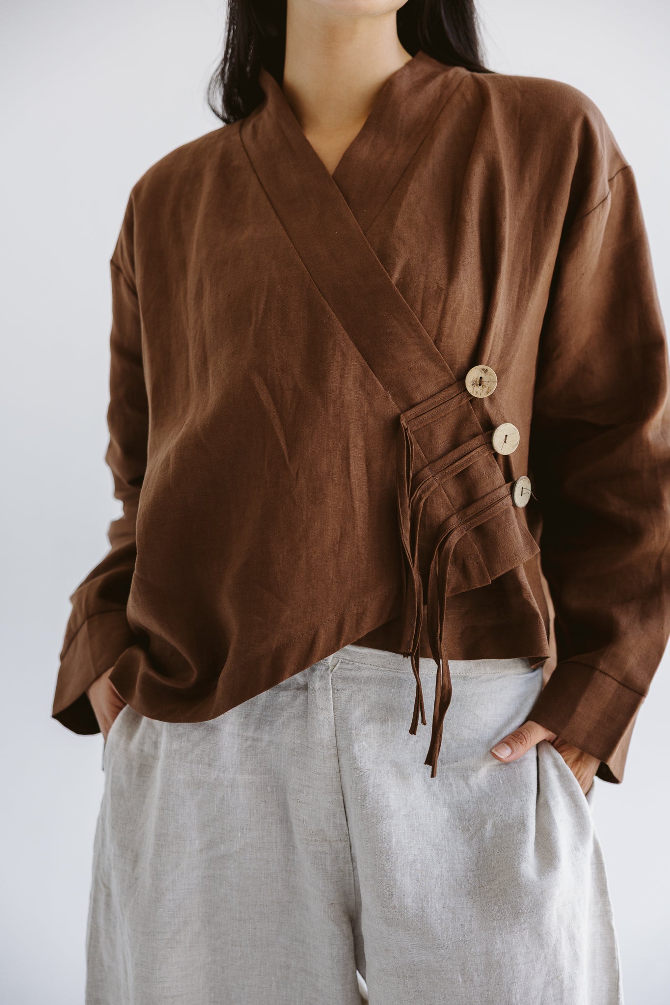 Linen Air Top Brown