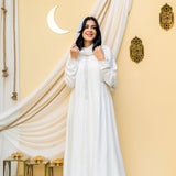 '- AB Essential Women Wear - Silver Strips Abaya
