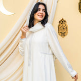 '- AB Essential Women Wear - Silver Strips Abaya