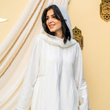 '- AB Essential Women Wear - Silver Strips Abaya