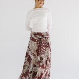 Boho Skirt Burgundy