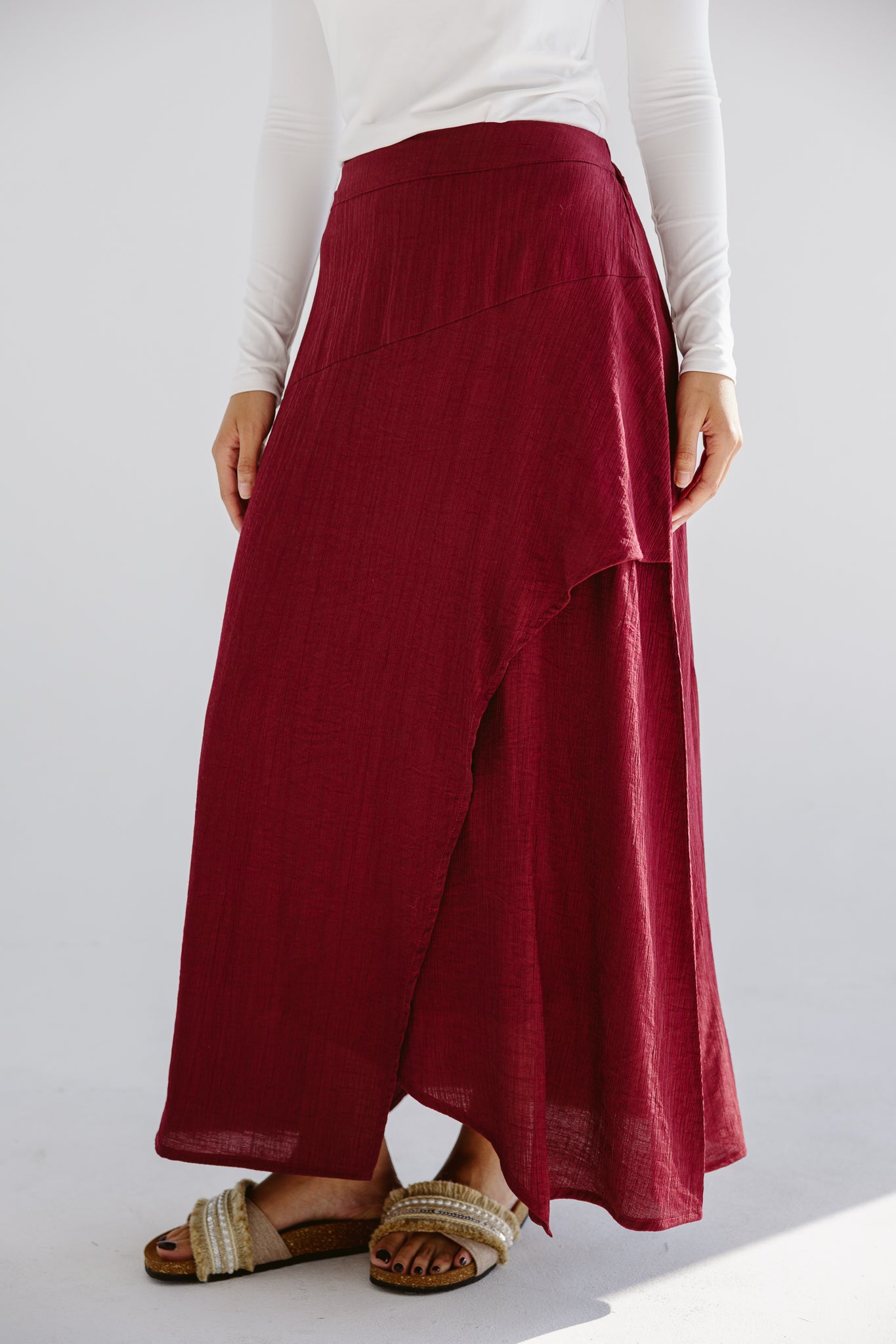 Seashell Skirt Burgundy