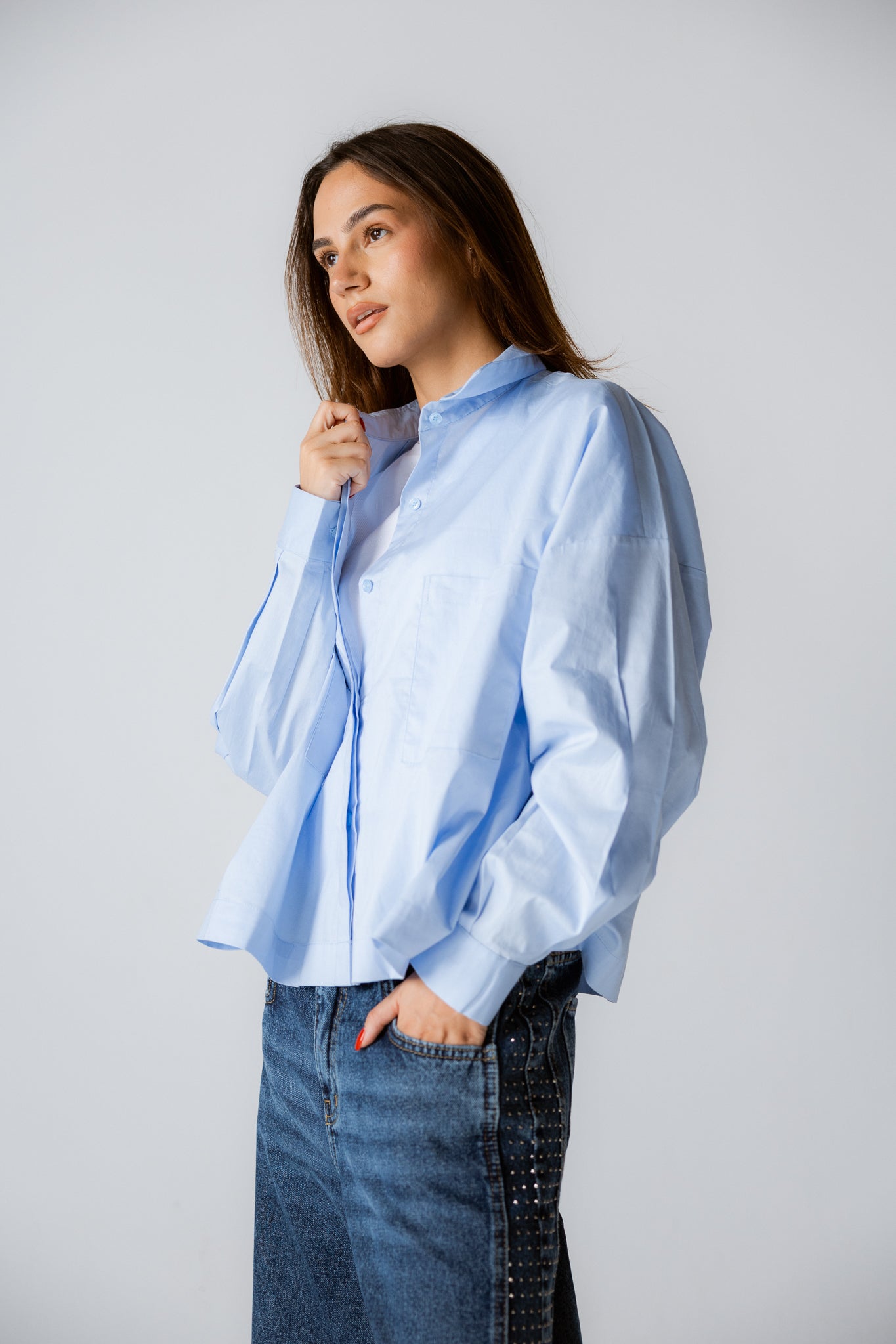 Cropi Shirt Baby Blue