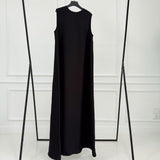Basic Linen Dress No Sleeve Black - AB Essential Women Wear