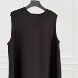 Basic Linen Dress No Sleeve Black - AB Essential Women Wear