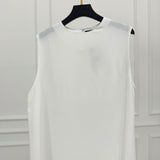 Basic Linen Dress No Sleeve White - AB Essential Women Wear