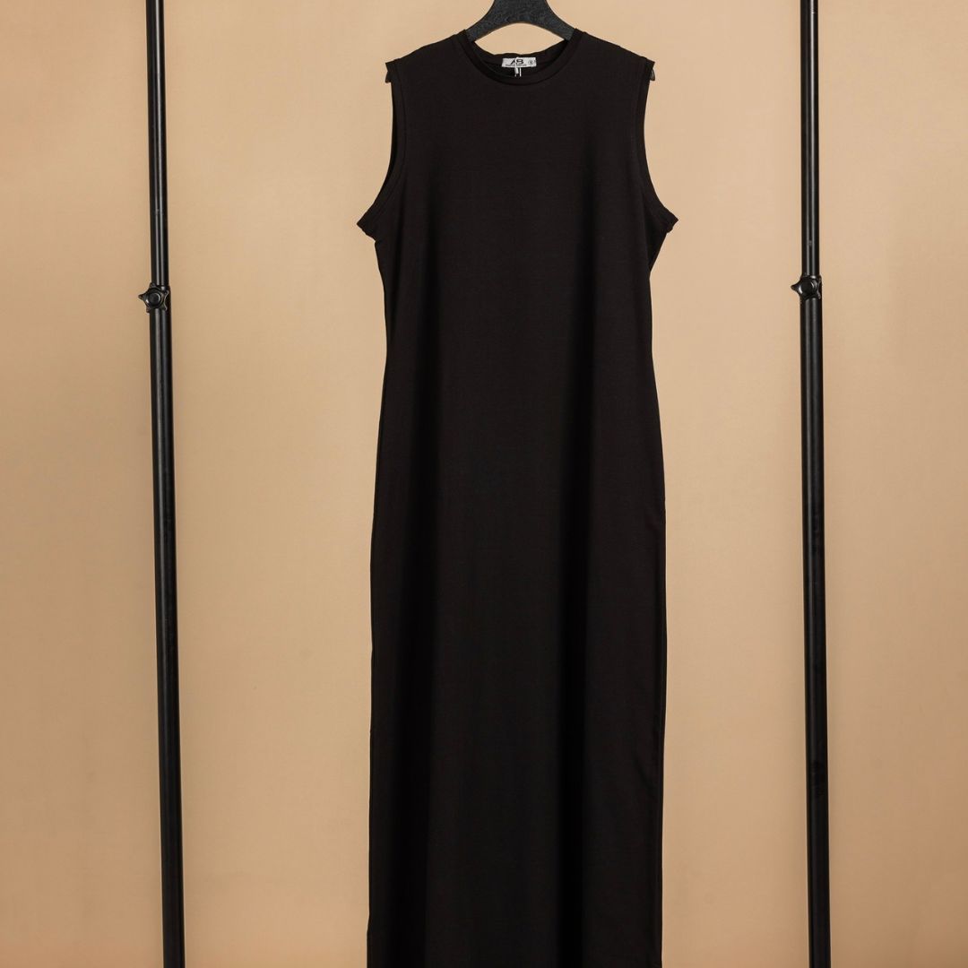 Basic Sleeveless Dress Black - AB Essential Women Wear