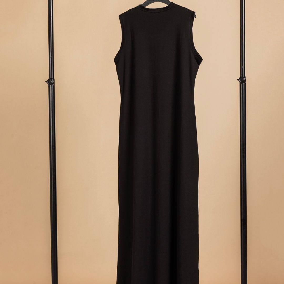 Basic Sleeveless Dress Black - AB Essential Women Wear