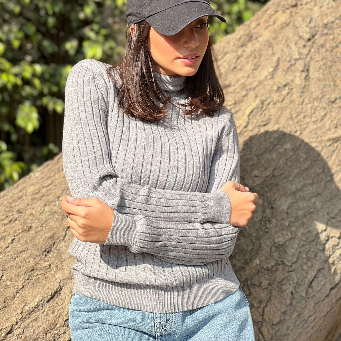 Basic Wool Top Silver - AB Essential Women Wear