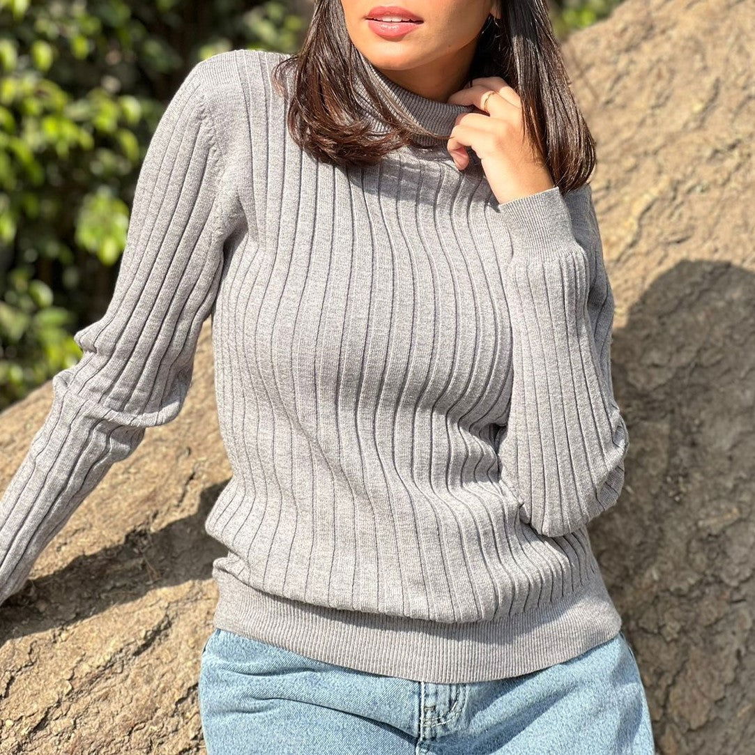 Basic Wool Top Silver - AB Essential Women Wear