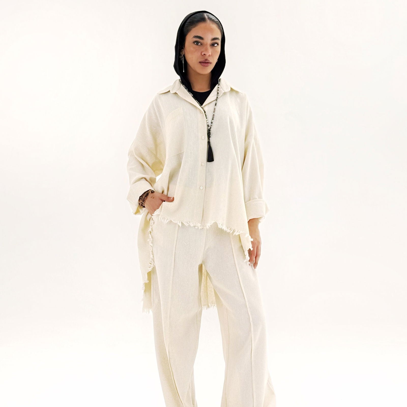 Breeze Raw Set Beige - AB Essential Women Wear