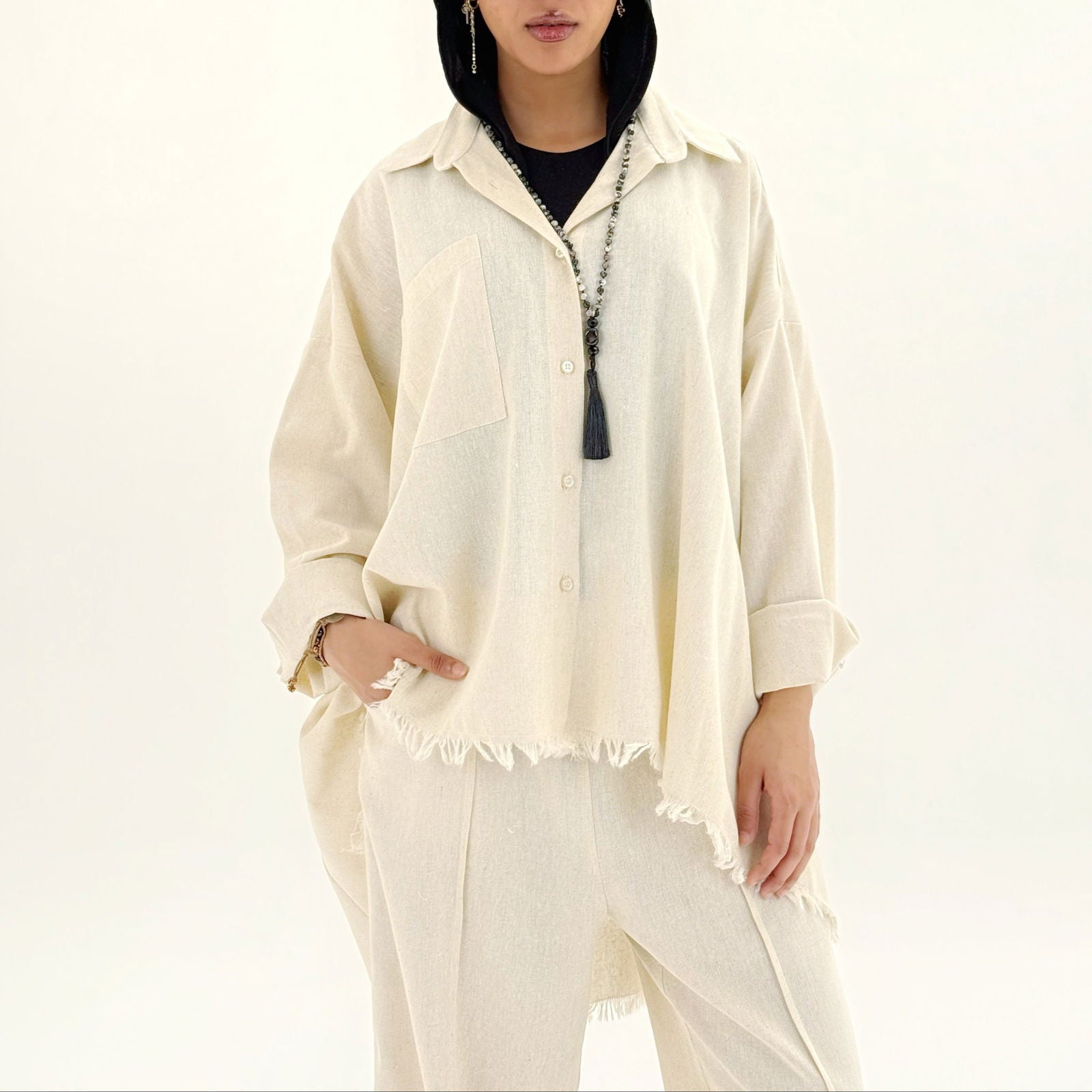 Breeze Raw Set Beige - AB Essential Women Wear