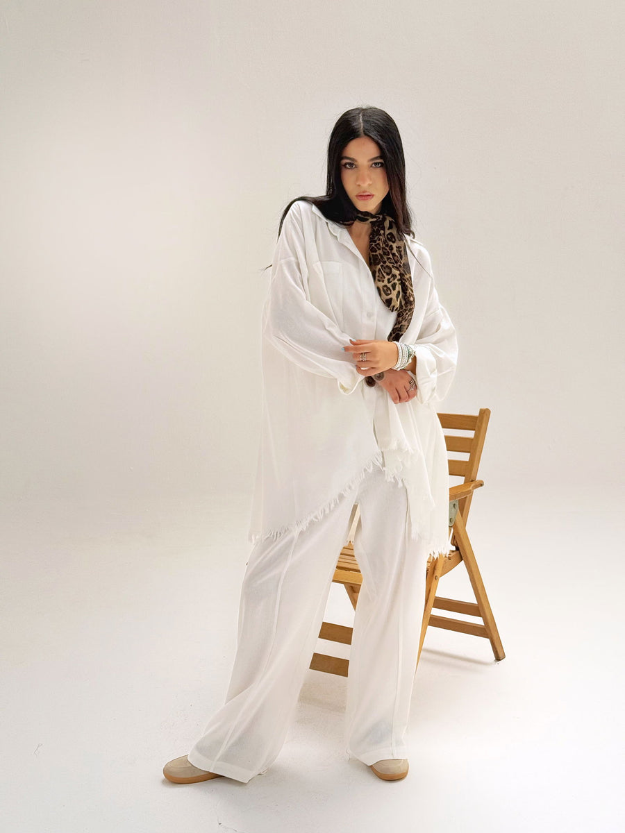 Breeze Raw Set White - AB Essential Women Wear