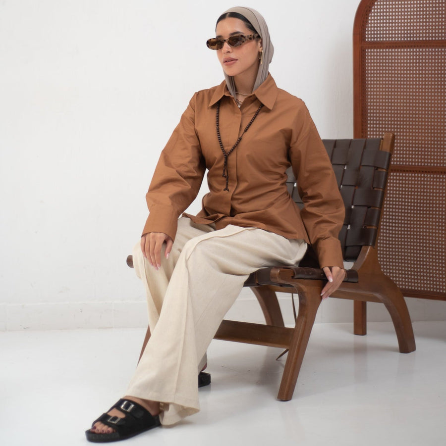 Cairo Shirt Choco - AB Essential Women Wear