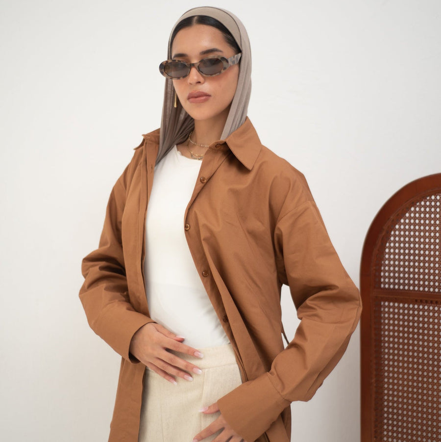 Cairo Shirt Choco - AB Essential Women Wear