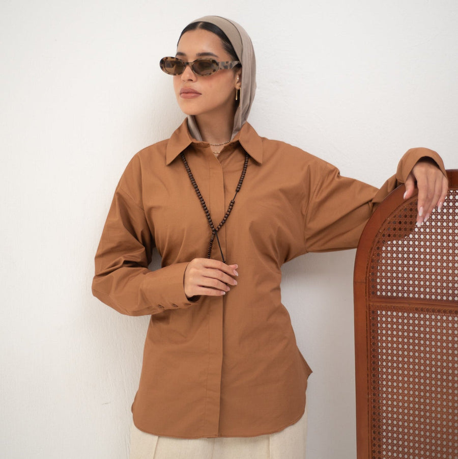Cairo Shirt Choco - AB Essential Women Wear