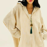 Comfort Shirt Dark Beige - AB Essential Women Wear