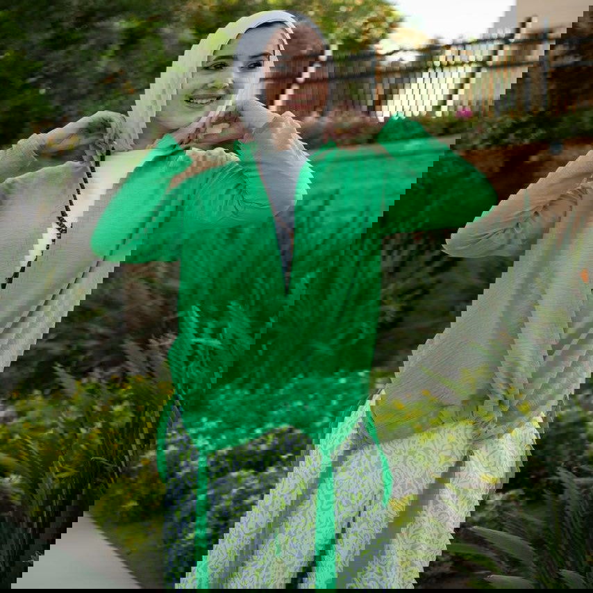 Criss Cross Top Green - AB Essential Women Wear