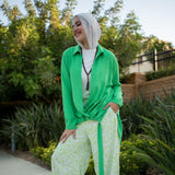 Criss Cross Top Green - AB Essential Women Wear