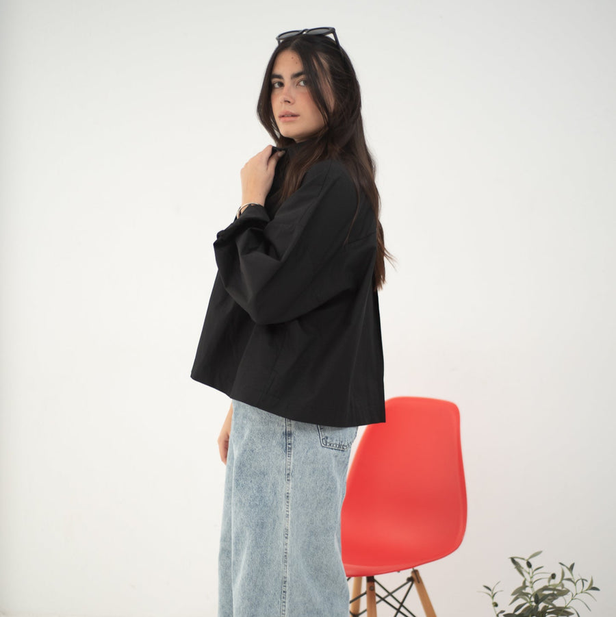 Cropi Shirt Black - AB Essential Women Wear