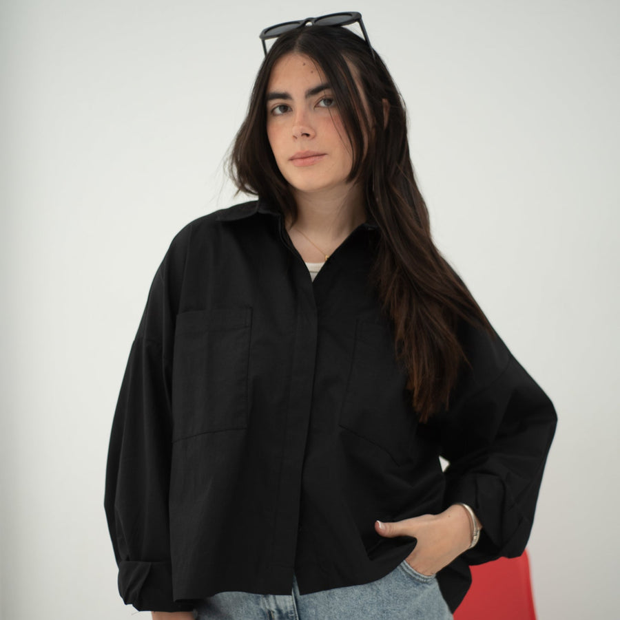 Cropi Shirt Black - AB Essential Women Wear