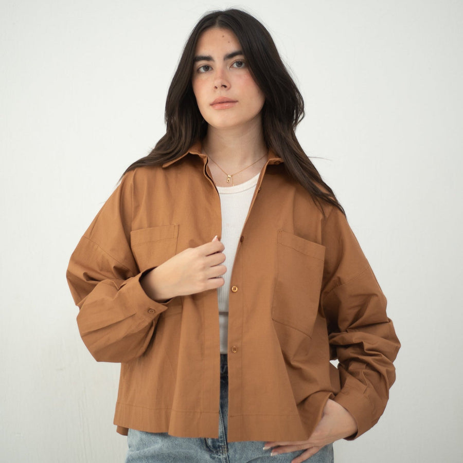 Cropi Shirt Choco - AB Essential Women Wear