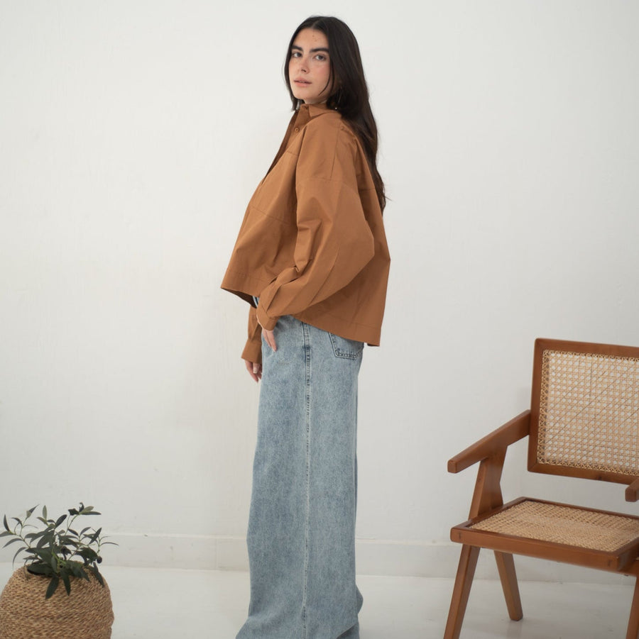 Cropi Shirt Choco - AB Essential Women Wear