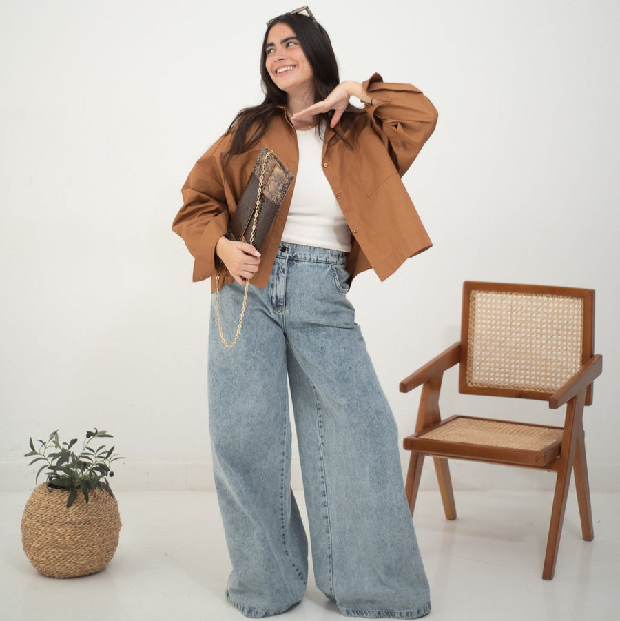 Cropi Shirt Choco - AB Essential Women Wear