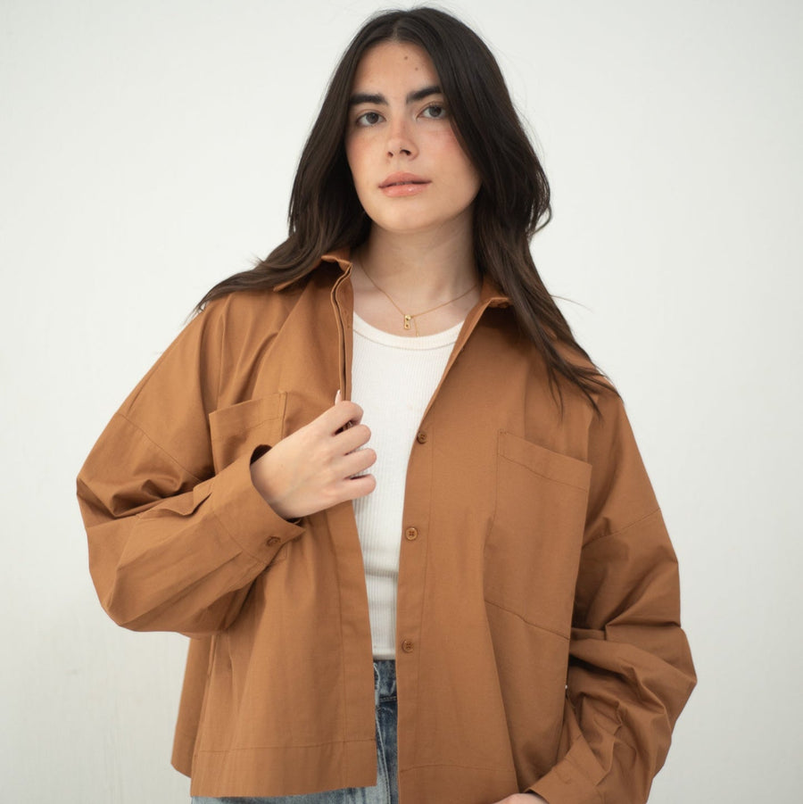 Cropi Shirt Choco - AB Essential Women Wear