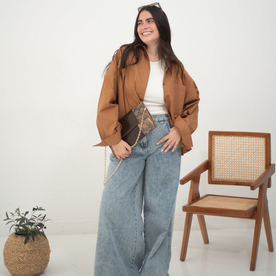 Cropi Shirt Choco - AB Essential Women Wear