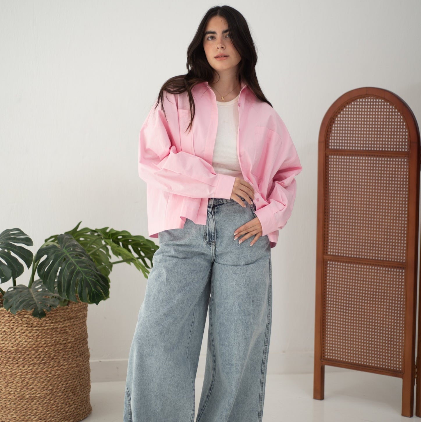 Cropi Shirt Powder Pink - AB Essential Women Wear
