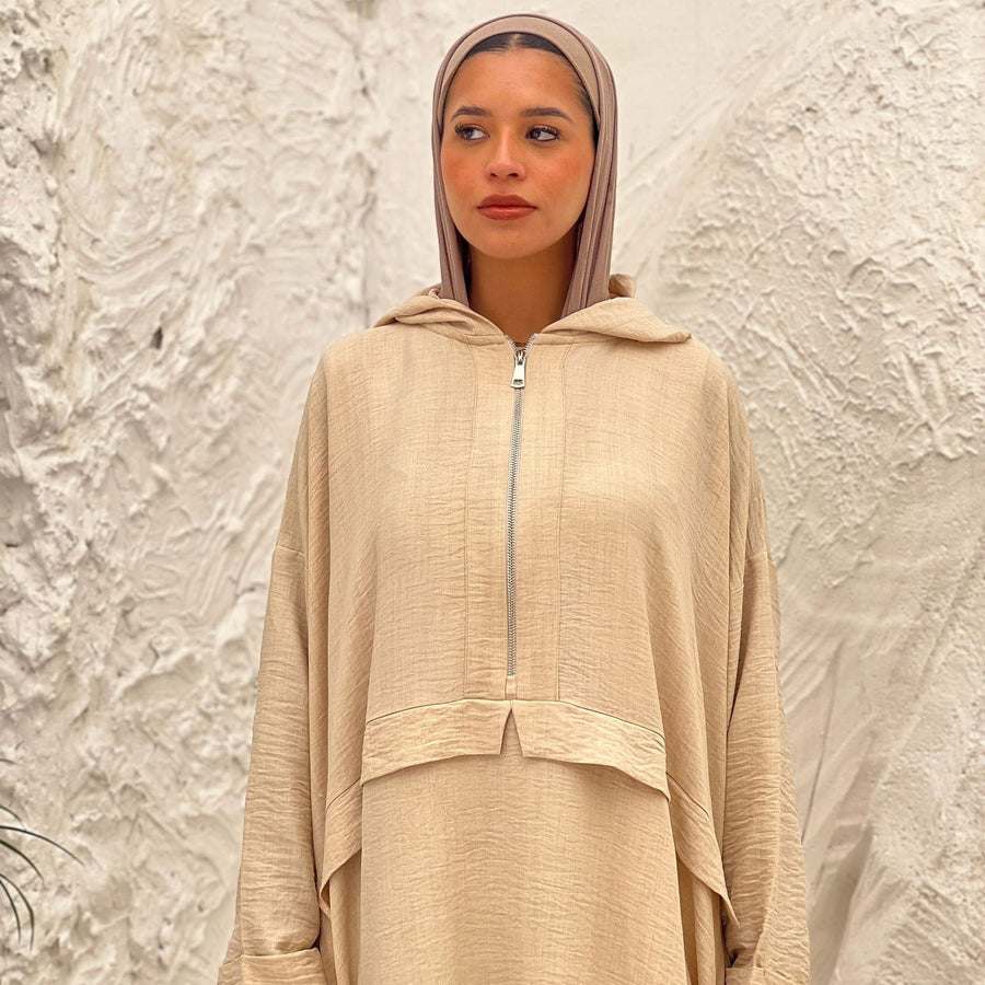 Dorra Abaya Beige - AB Essential Women Wear