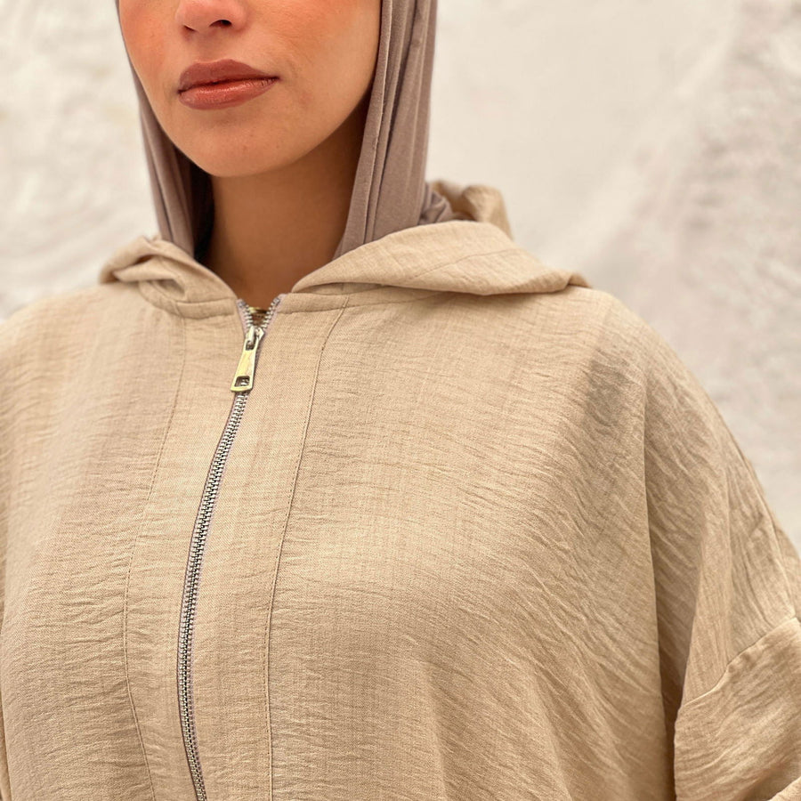 Dorra Abaya Beige - AB Essential Women Wear