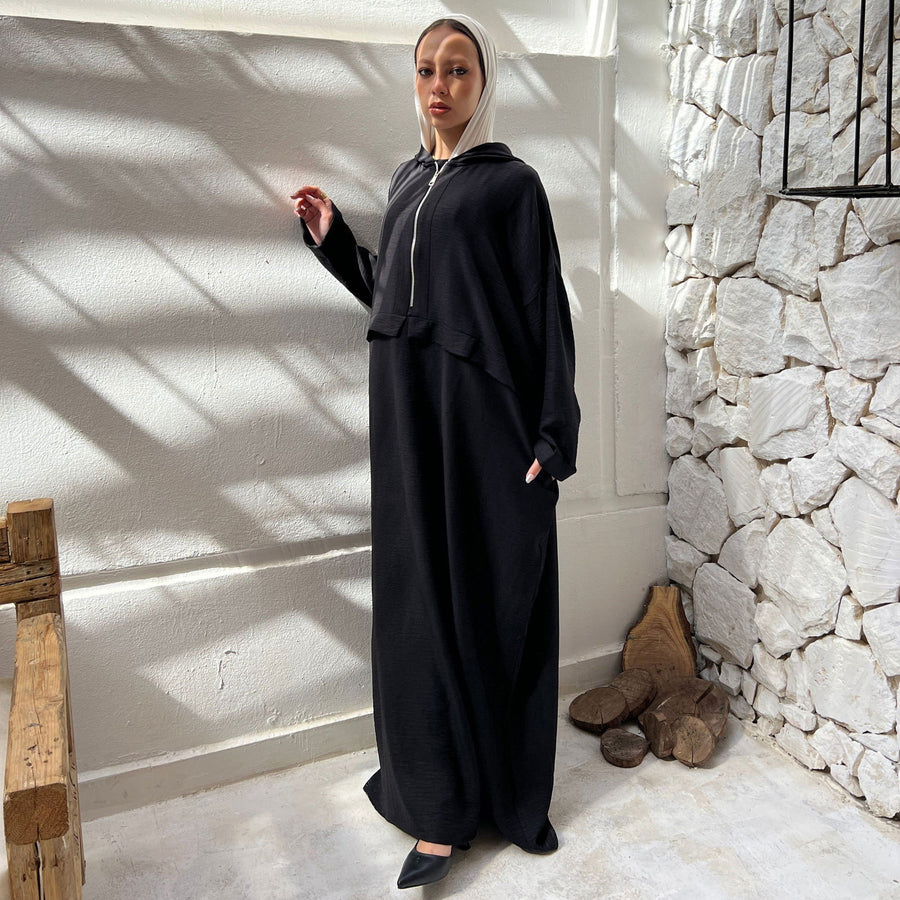 Dorra Abaya Black - AB Essential Women Wear