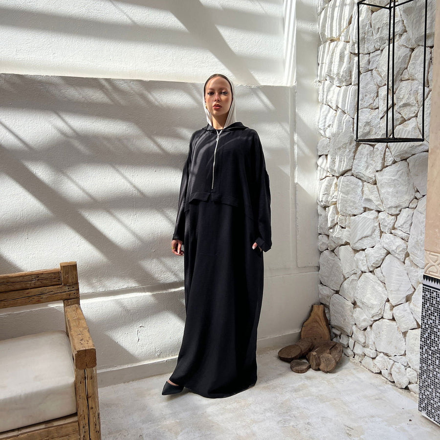 Dorra Abaya Black - AB Essential Women Wear