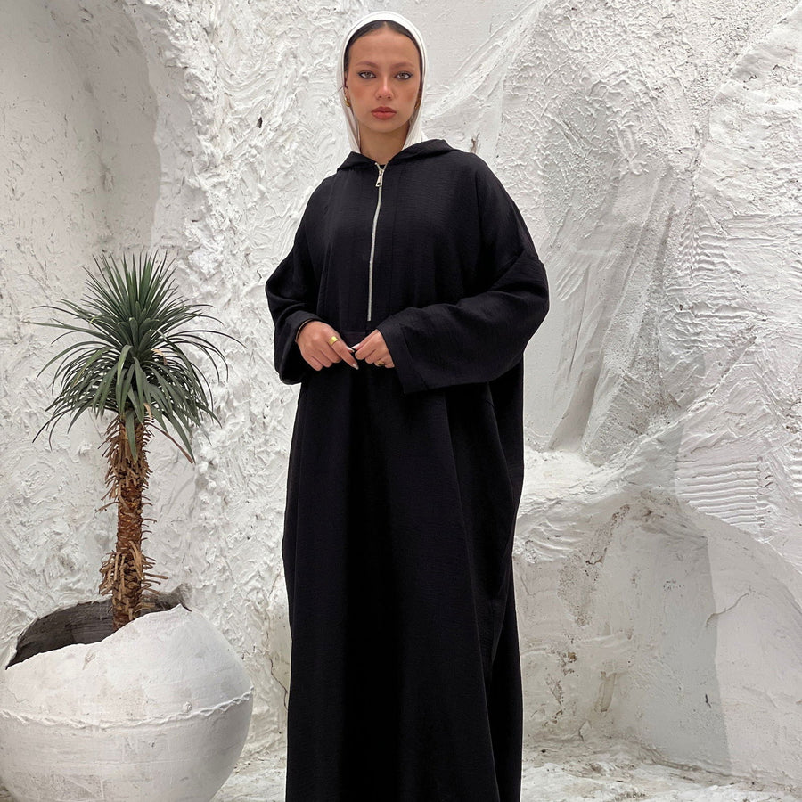 Dorra Abaya Black - AB Essential Women Wear