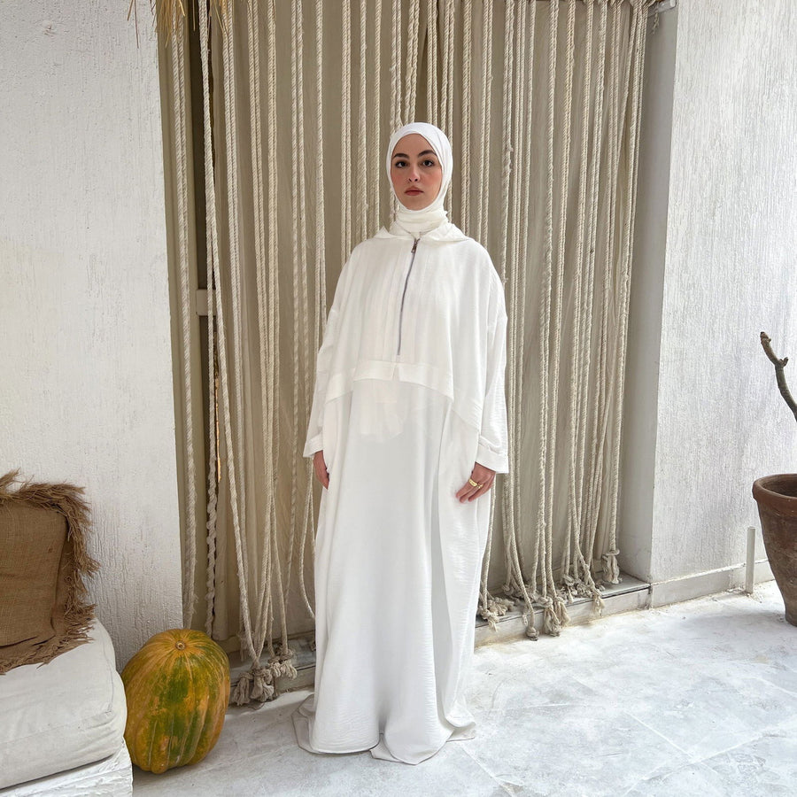 Dorra Abaya Off White - AB Essential Women Wear