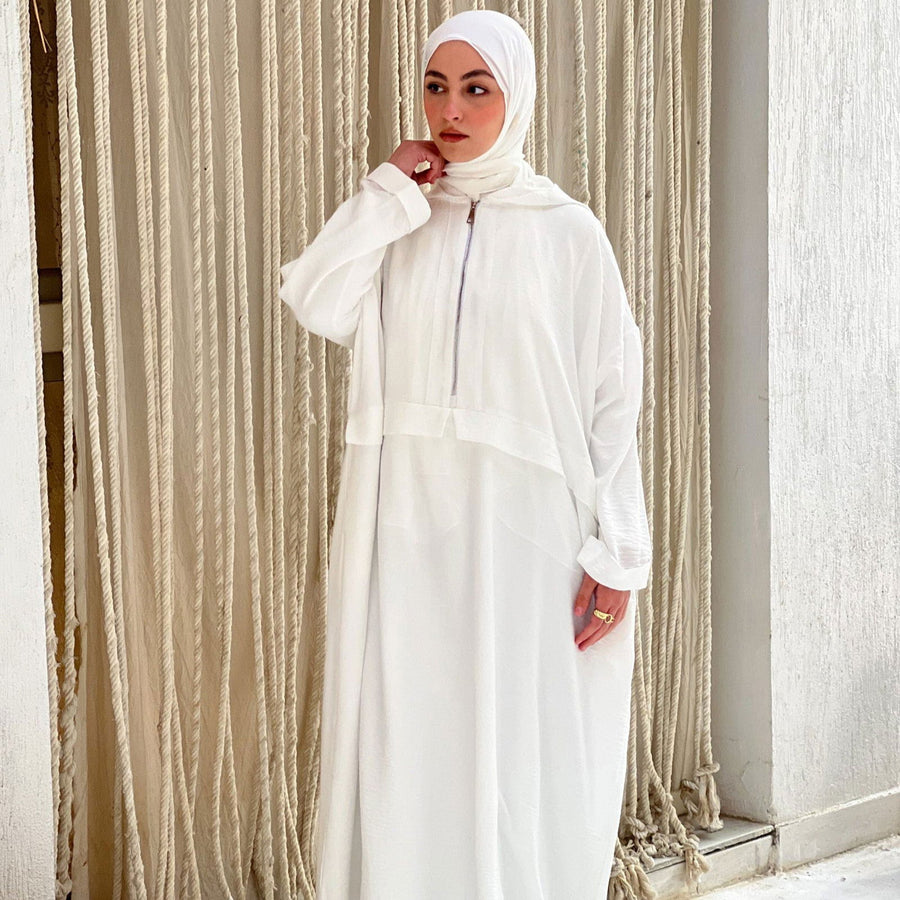 Dorra Abaya Off White - AB Essential Women Wear