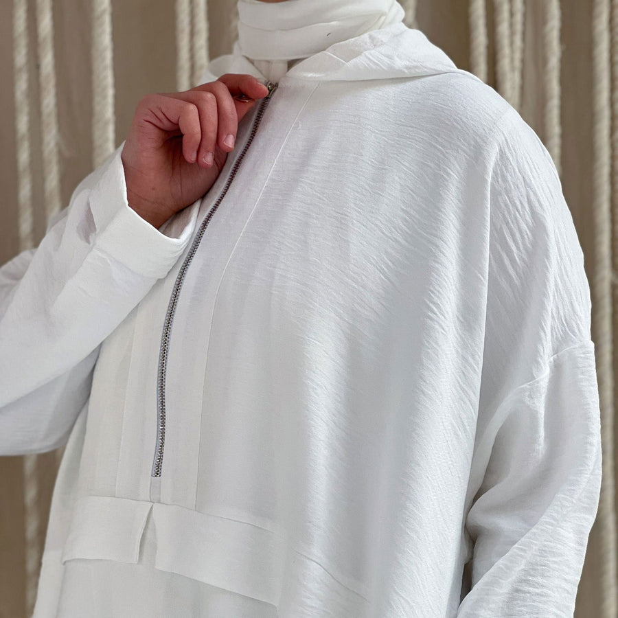 Dorra Abaya Off White - AB Essential Women Wear