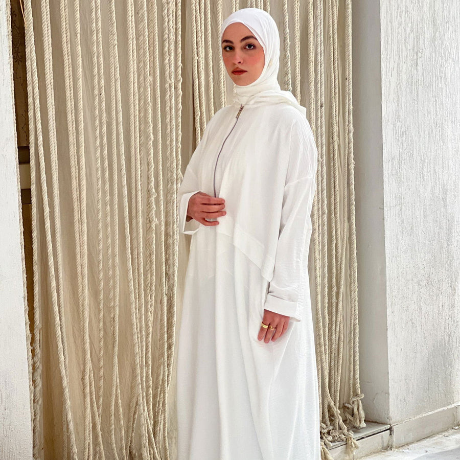 Dorra Abaya Off White - AB Essential Women Wear