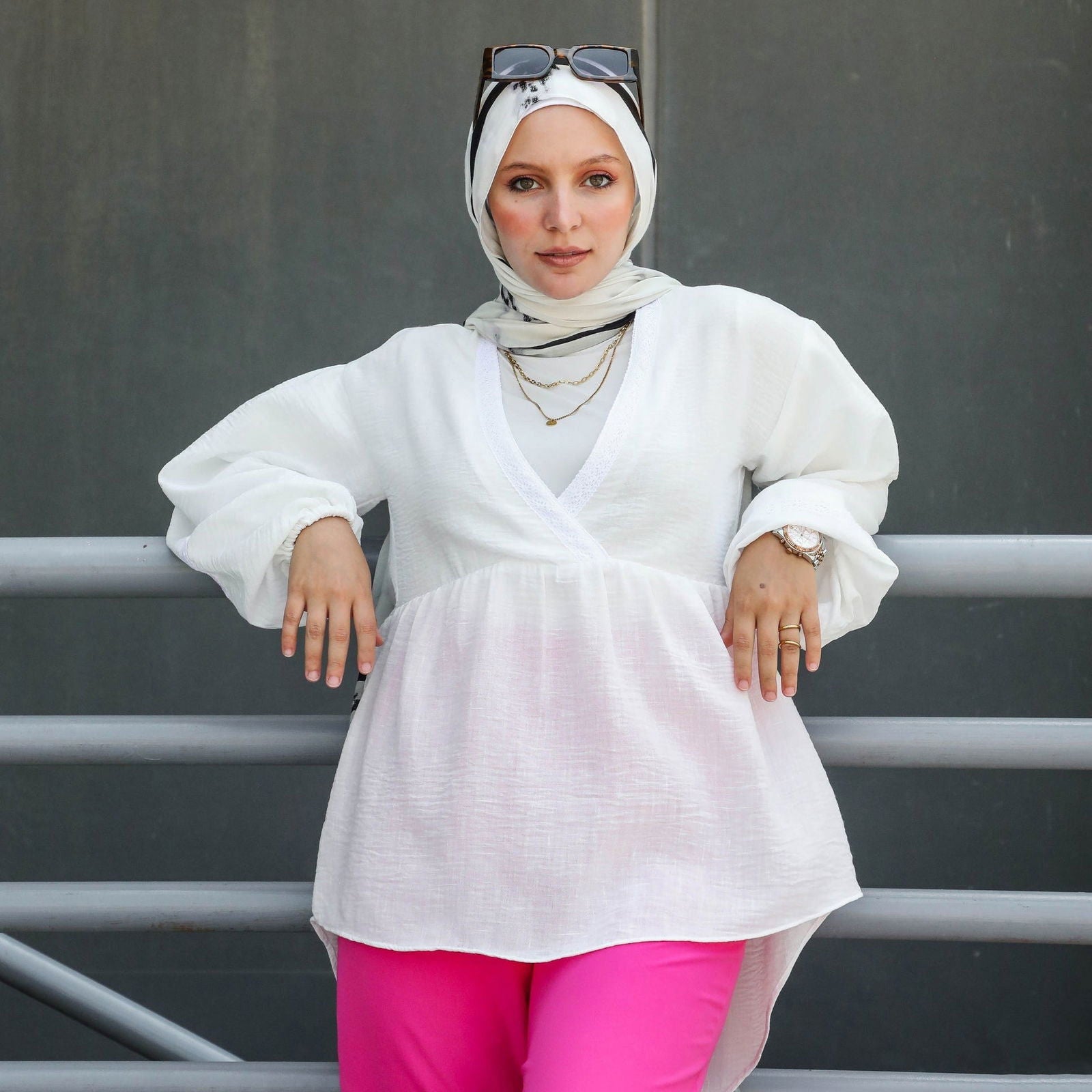 Embroidery Top White - AB Essential Women Wear