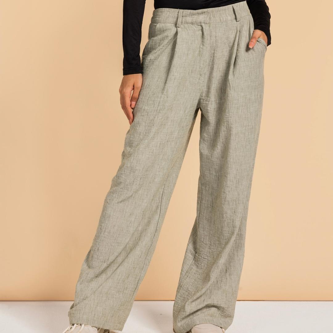 Essential Linen Pants Greish - AB Essential Women Wear