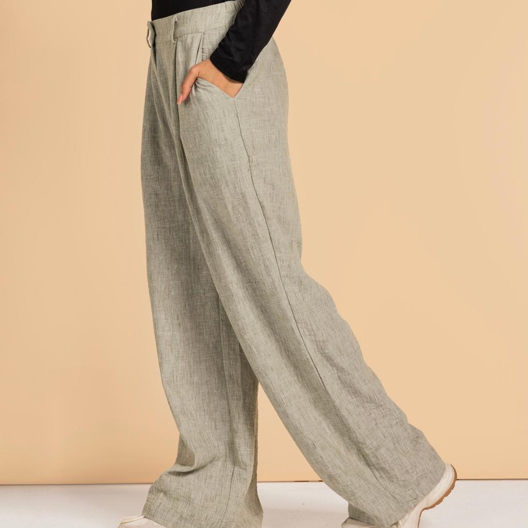 Essential Linen Pants Greish - AB Essential Women Wear