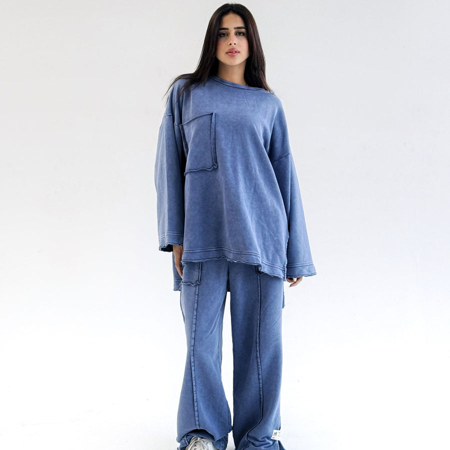 Everyday Cotton Set Blue - AB Essential Women Wear