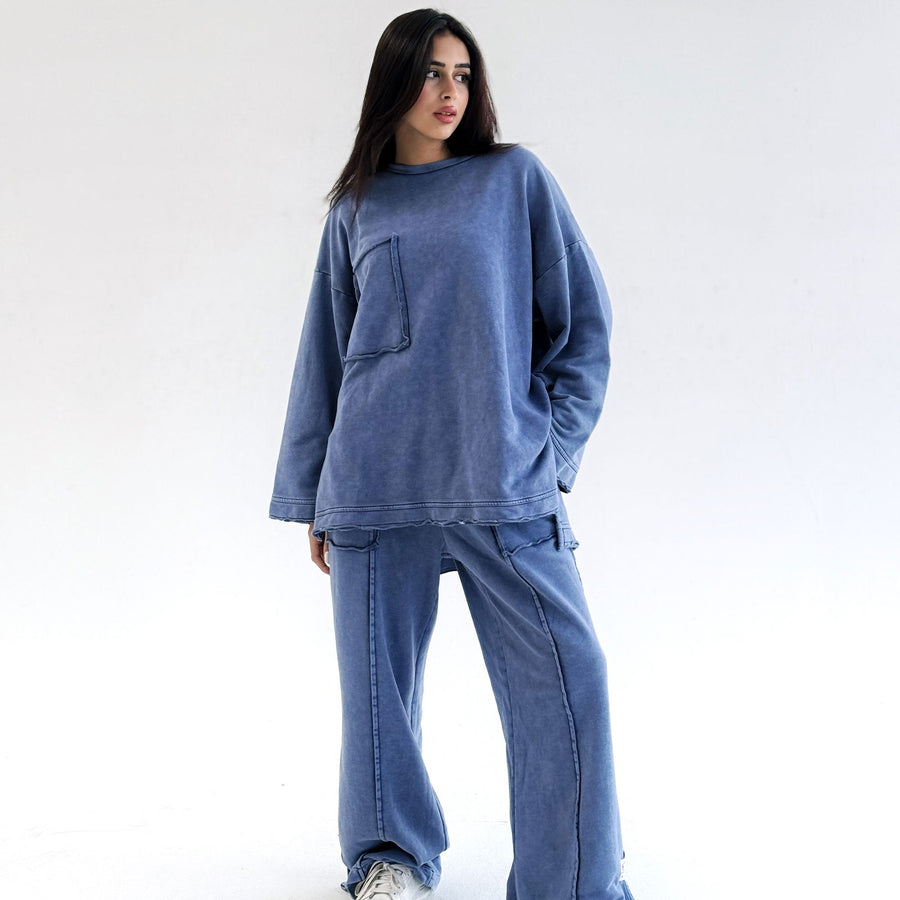 Everyday Cotton Set Blue - AB Essential Women Wear