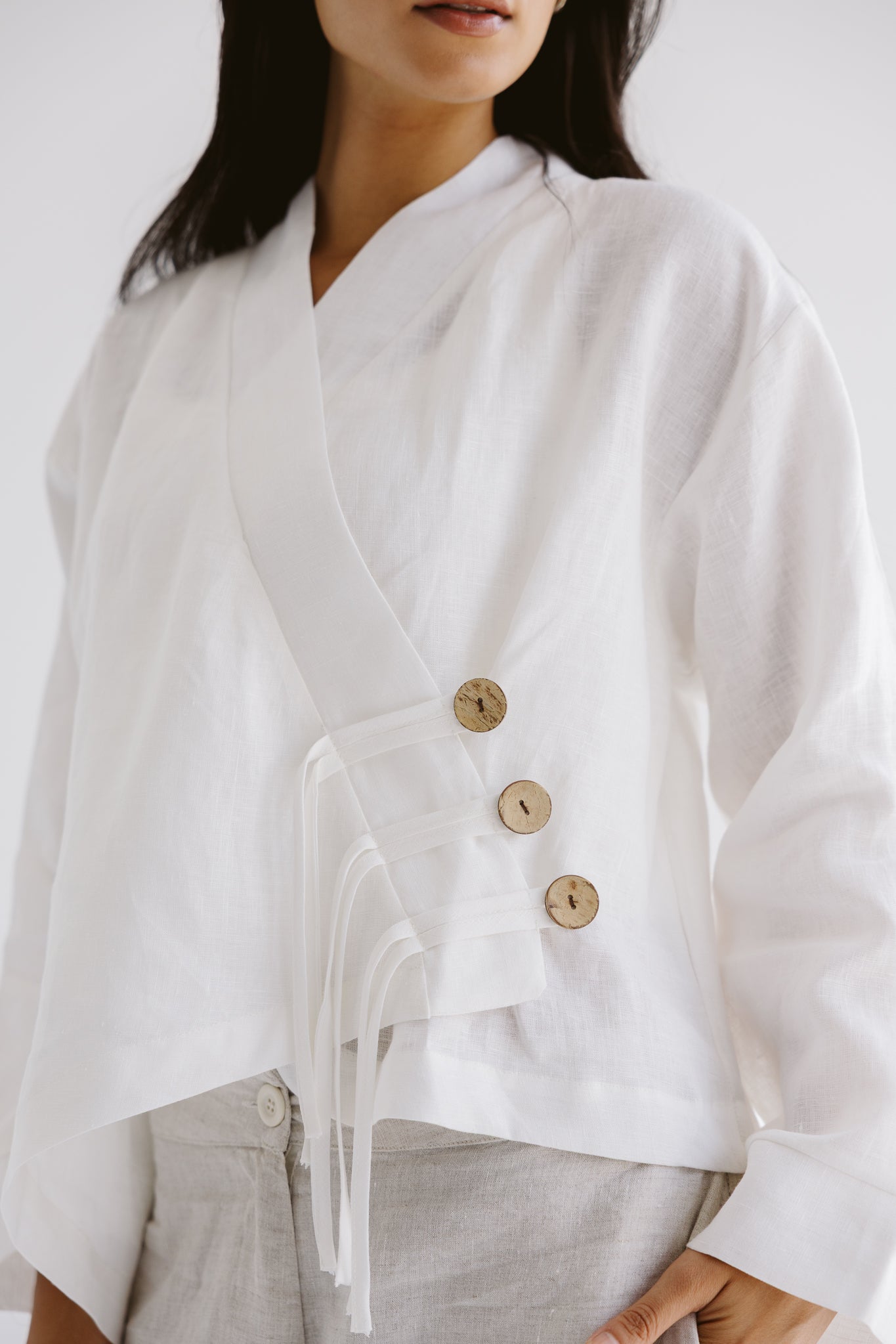 Linen Air Top White